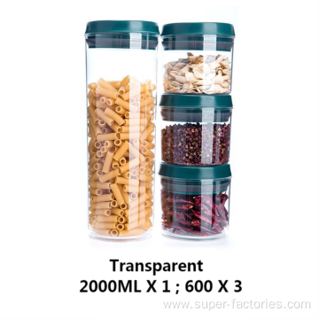 Clear Empty Plastic Jars with Compression Spring Lid